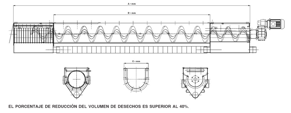 Compactador sin fin eje RPS ~ Diagrama