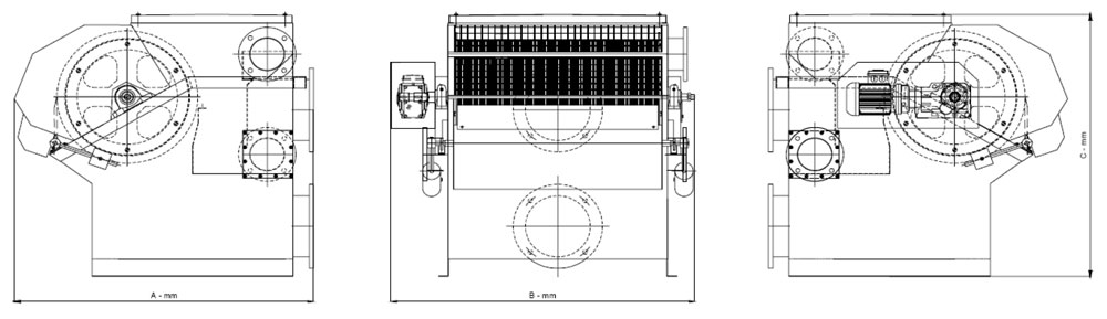 Tamiz tambor rotativo RS4 ~ diagrama